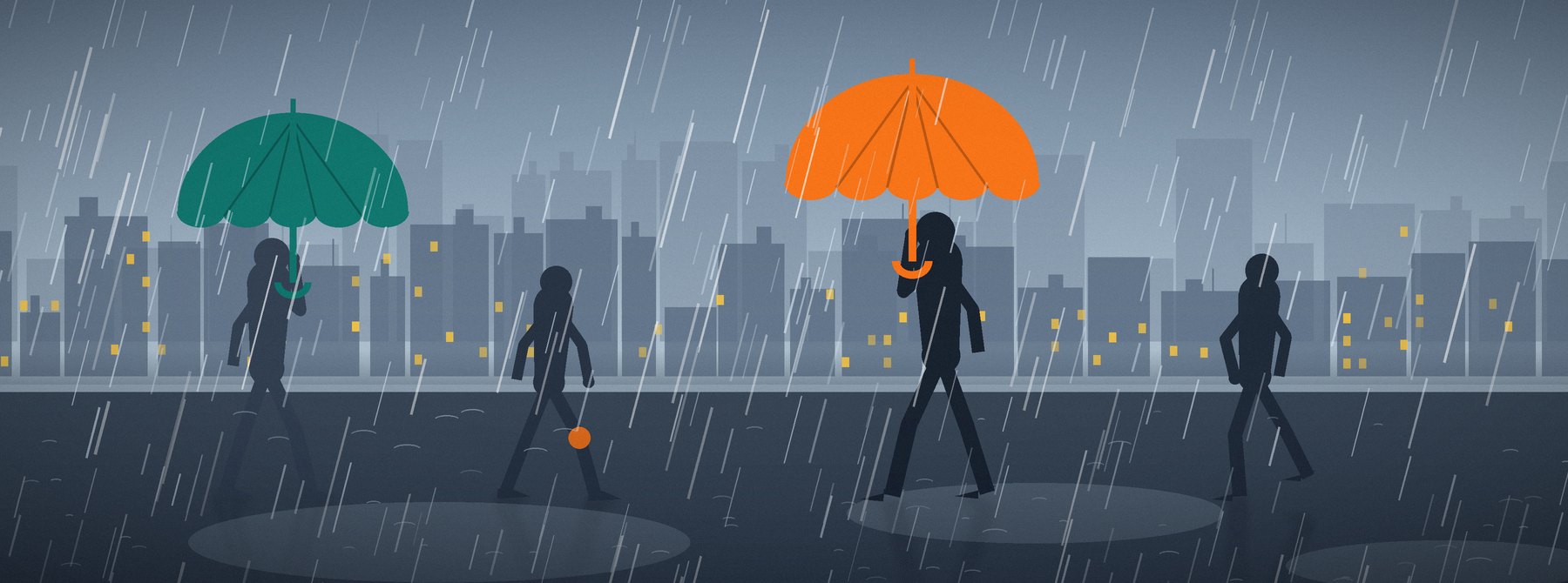 Monsoon walk on uneven surfaces